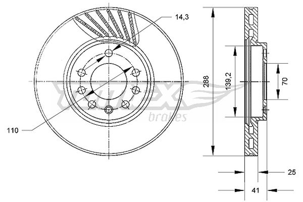 TOMEX Brakes TX 70-55...